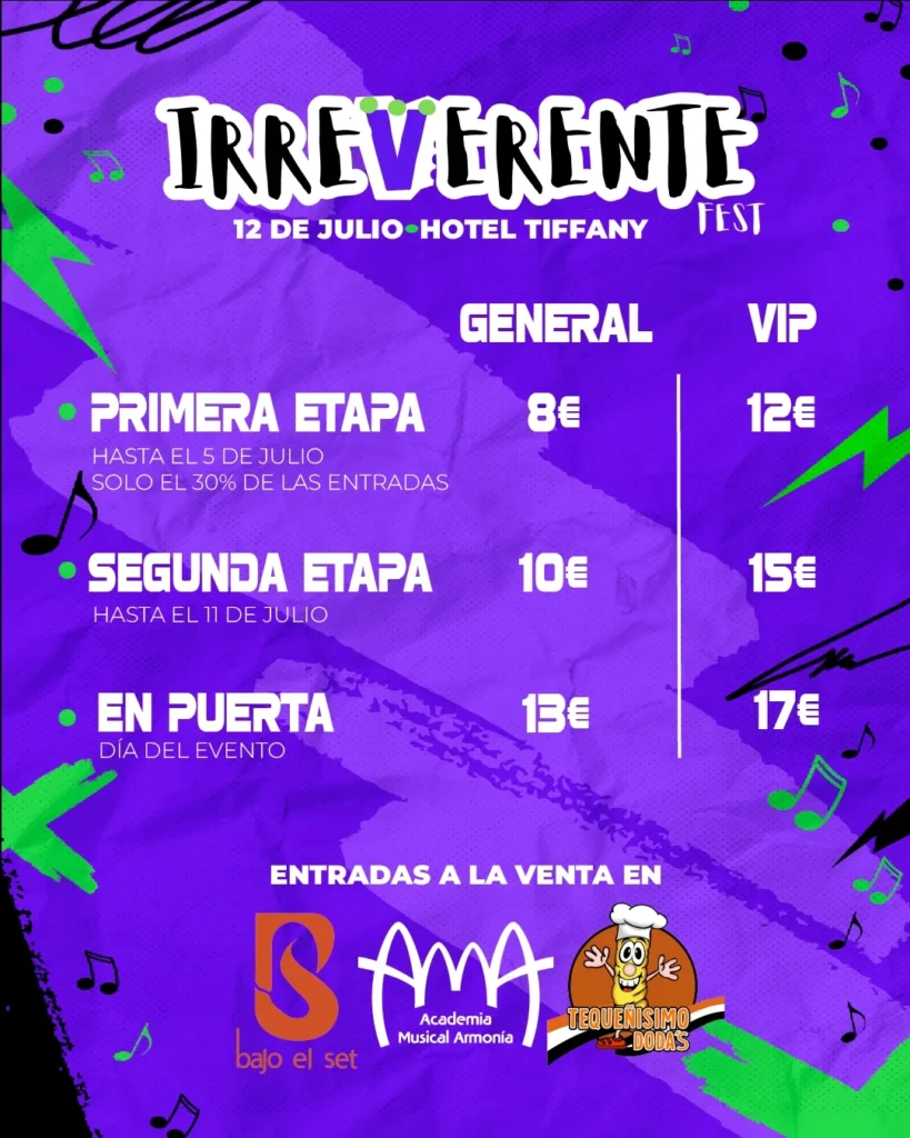 El Irreverente Fest 2025 calienta motores con rueda de prensa en Humo’s Café 2 ¿Estas listo para esto ⚡️20 artistas y una experiencia increible ✨️Llena de musica por descubr 1